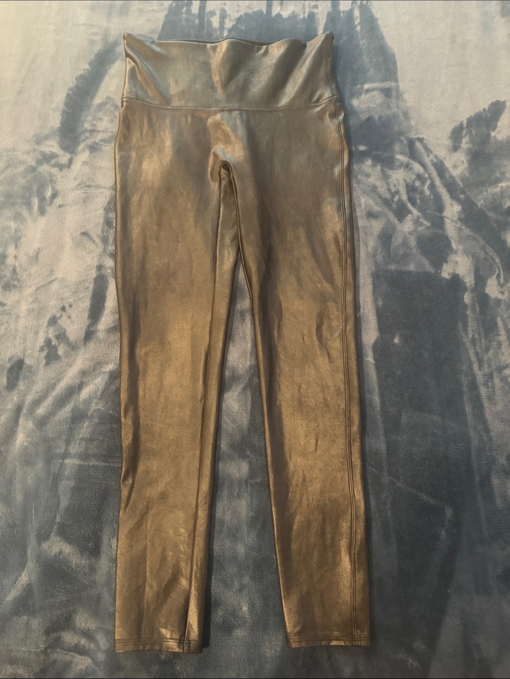 SPANX Black Metallic High-Waist Jeggings